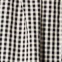 Gingham Ruched Midi Skirt