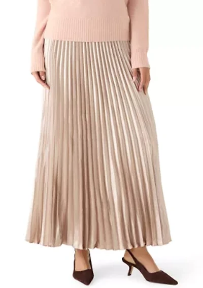 Marielle Metallic Satin Maxi Skirt