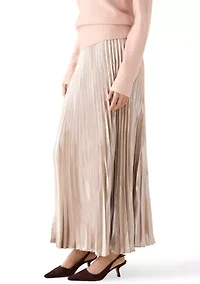 Marielle Metallic Satin Maxi Skirt