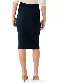 Maxi High Rise Knit Pencil Skirt