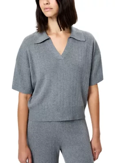 Javier Knit V-Neck Short Sleeve Top