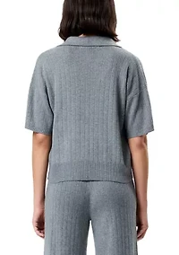 Javier Knit V-Neck Short Sleeve Top