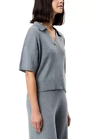 Javier Knit V-Neck Short Sleeve Top