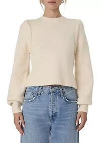 Fluffy Knit Braided Long Sleeve Jumper