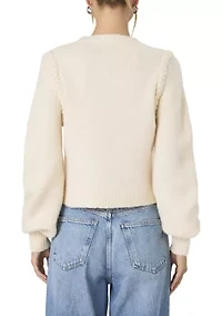 Fluffy Knit Braided Long Sleeve Jumper