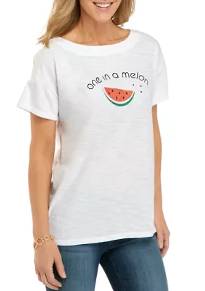 Petite Drop Shoulder Art T-Shirt