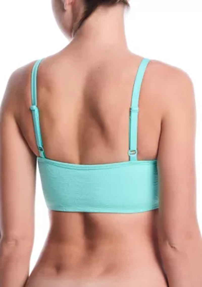 V-Neck Jacquard Midkini Swim Top