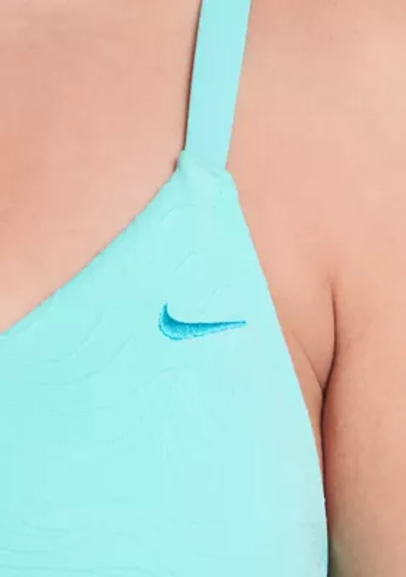 V-Neck Jacquard Midkini Swim Top