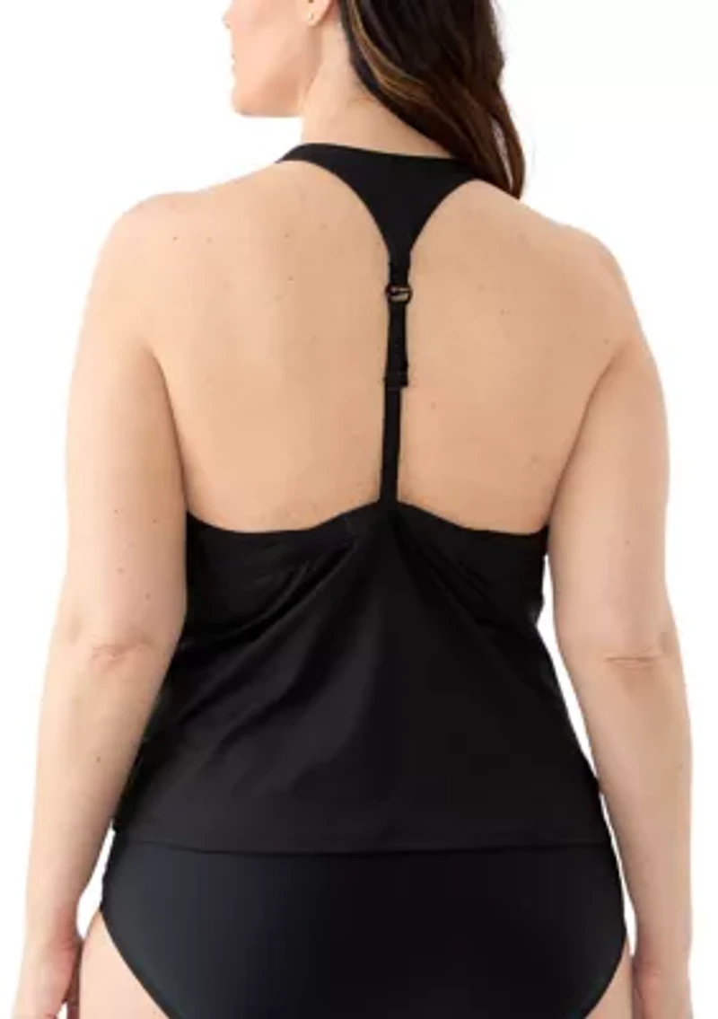Essential Square Neck Tankini Swim Top