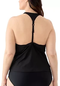 Essential Square Neck Tankini Swim Top
