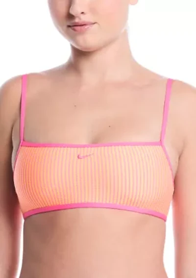 Ripple Square Neck Bikini Swim Top