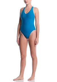 Women's Hydralock Luxe V-Neck One Piece Bathing Suit