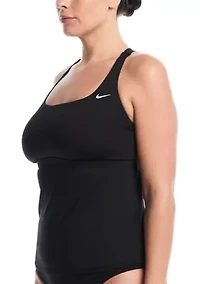 Plus Effortless Essential Square Neck Tankini