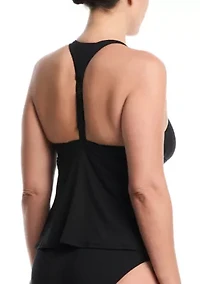 Plus Effortless Essential Square Neck Tankini