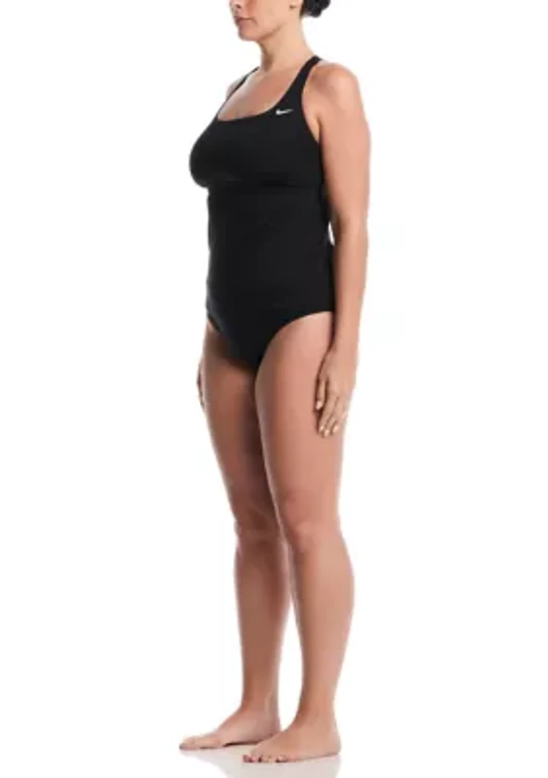 Plus Effortless Essential Square Neck Tankini