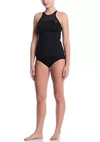 Women's Sport Style Good High Neck Tankini Set
