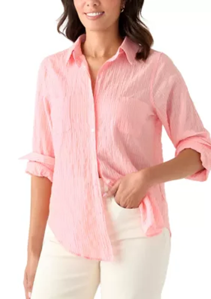 Women's Sea View Button Down Top