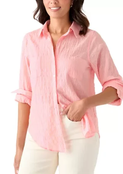 Women's Sea View Button Down Top