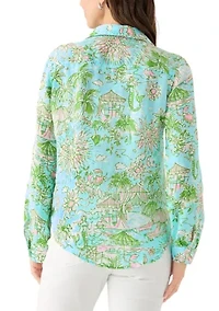 Women's Sea View Linen Button Down Shirt