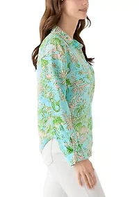 Women's Sea View Linen Button Down Shirt