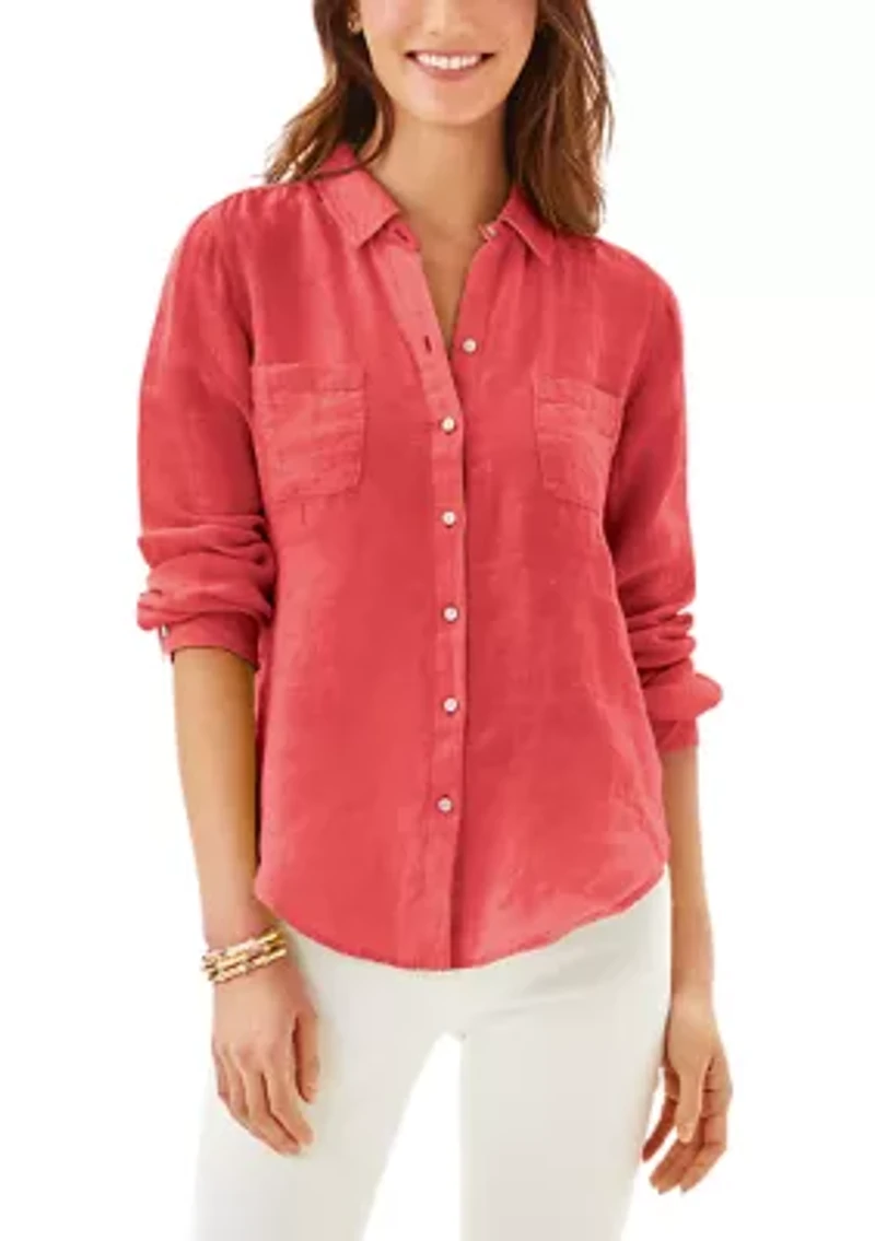 Women's Sea View Linen Button Down Shirt