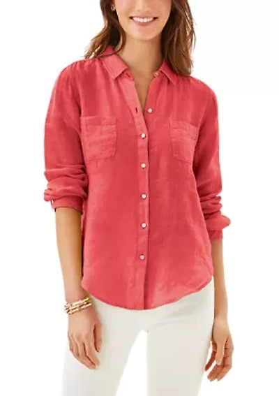 Women's Sea View Linen Button Down Shirt
