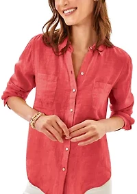 Women's Sea View Linen Button Down Shirt