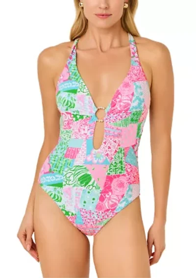 Ester Multi Crazy Quilt One Piece Swimsuit