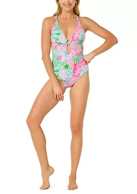 Ester Multi Crazy Quilt One Piece Swimsuit