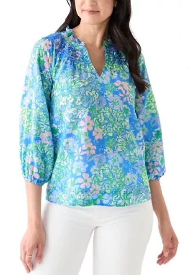 Women's Lourdes 3/4 Sleeve Cotton Top