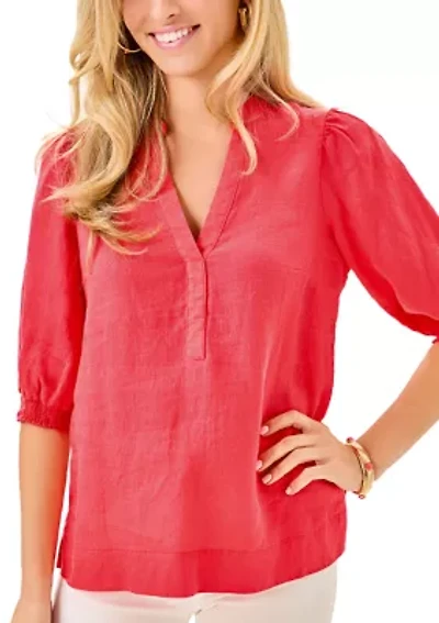 Women's Mialeigh Linen Popover Top