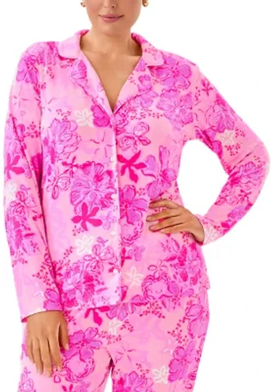 Women's Long Sleeve Knit Pajama Top