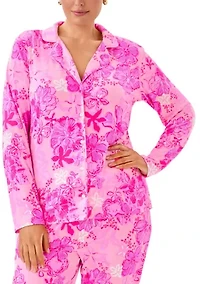 Women's Long Sleeve Knit Pajama Top