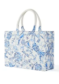 Adair Tote with Barefoot Beachcombers 