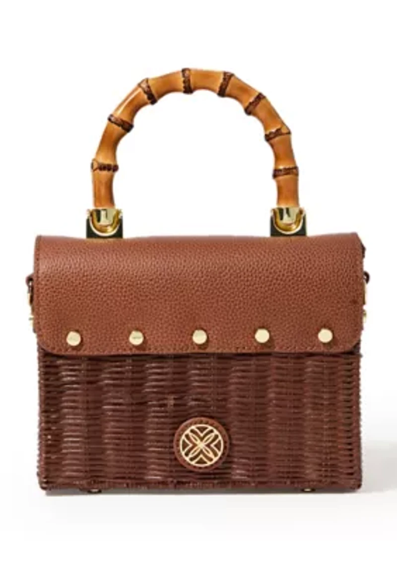 Maura Wicker Top Handle Bag