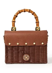 Maura Wicker Top Handle Bag