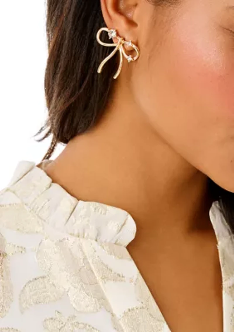 Tis The Season Bow Earrings