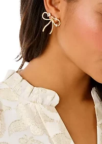 Tis The Season Bow Earrings