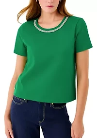 Women's Clairmont Rhinestone Knit Top