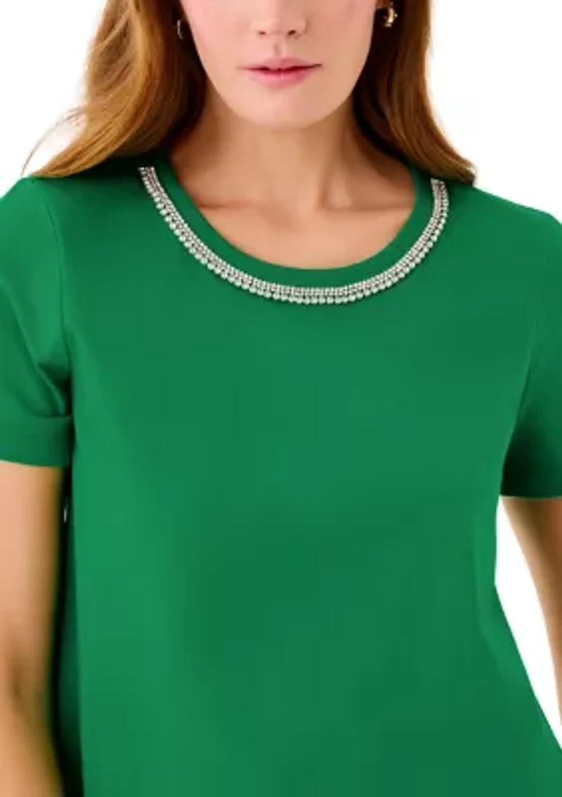Women's Clairmont Rhinestone Knit Top