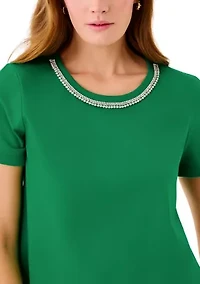 Women's Clairmont Rhinestone Knit Top