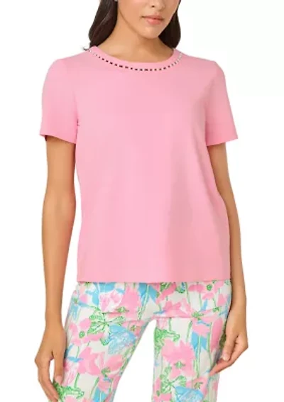 Women's Clairmont Short Seleeve Pearl Knit Top