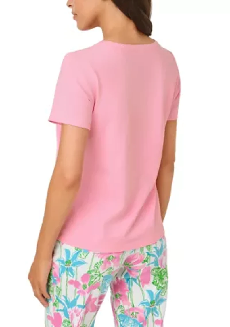 Women's Clairmont Short Seleeve Pearl Knit Top