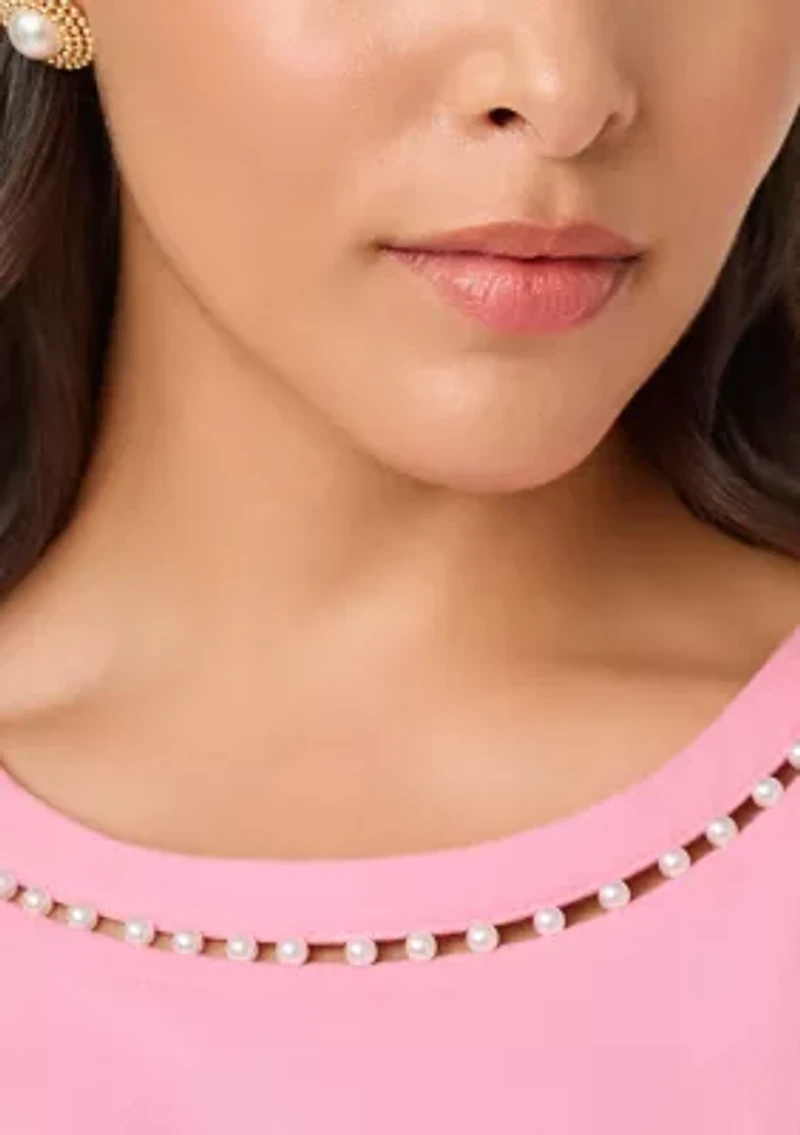 Women's Clairmont Short Seleeve Pearl Knit Top