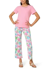 Women's Clairmont Short Seleeve Pearl Knit Top