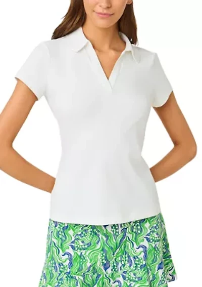 Women's UPF 50+ Luxletic® Frida Scallop Polo Shirt
