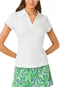 Women's UPF 50+ Luxletic® Frida Scallop Polo Shirt