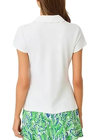 Women's UPF 50+ Luxletic® Frida Scallop Polo Shirt