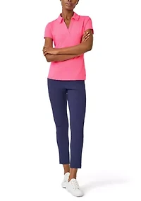 Women's Luxletic Frida Scalloped Polo UPF 50+ Top