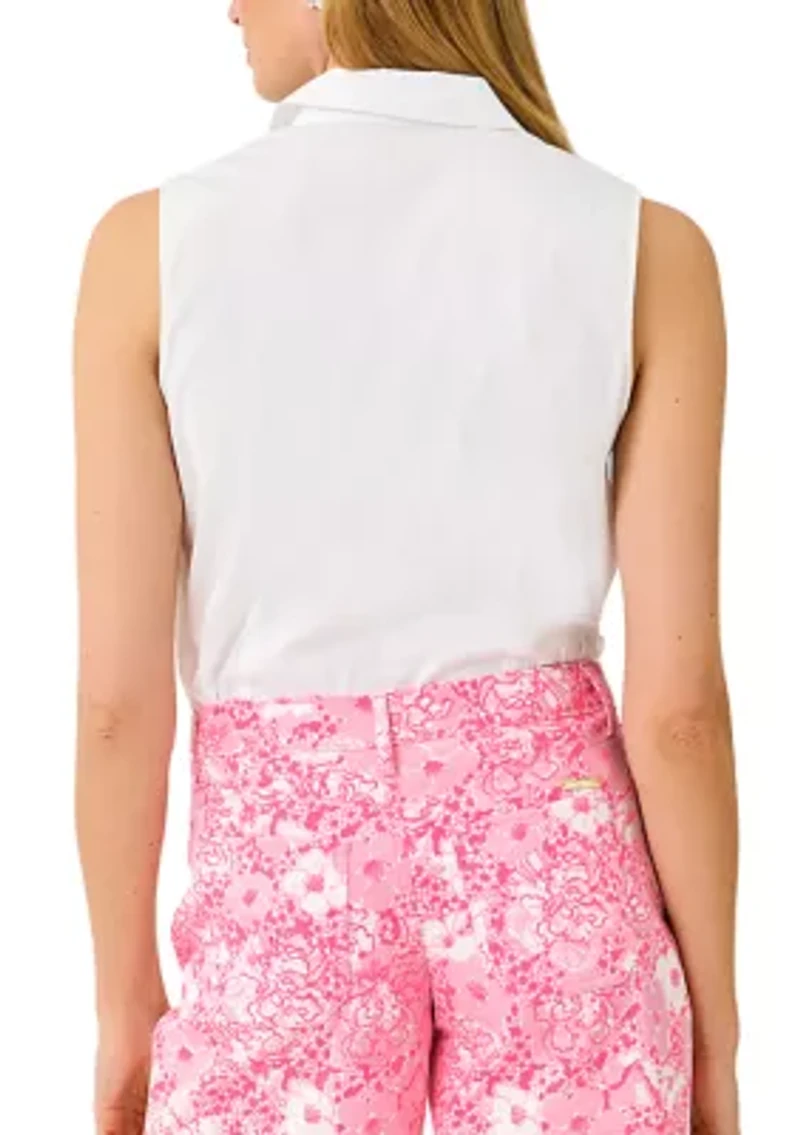 Women's Sleeveless Flower Lilly Shirt